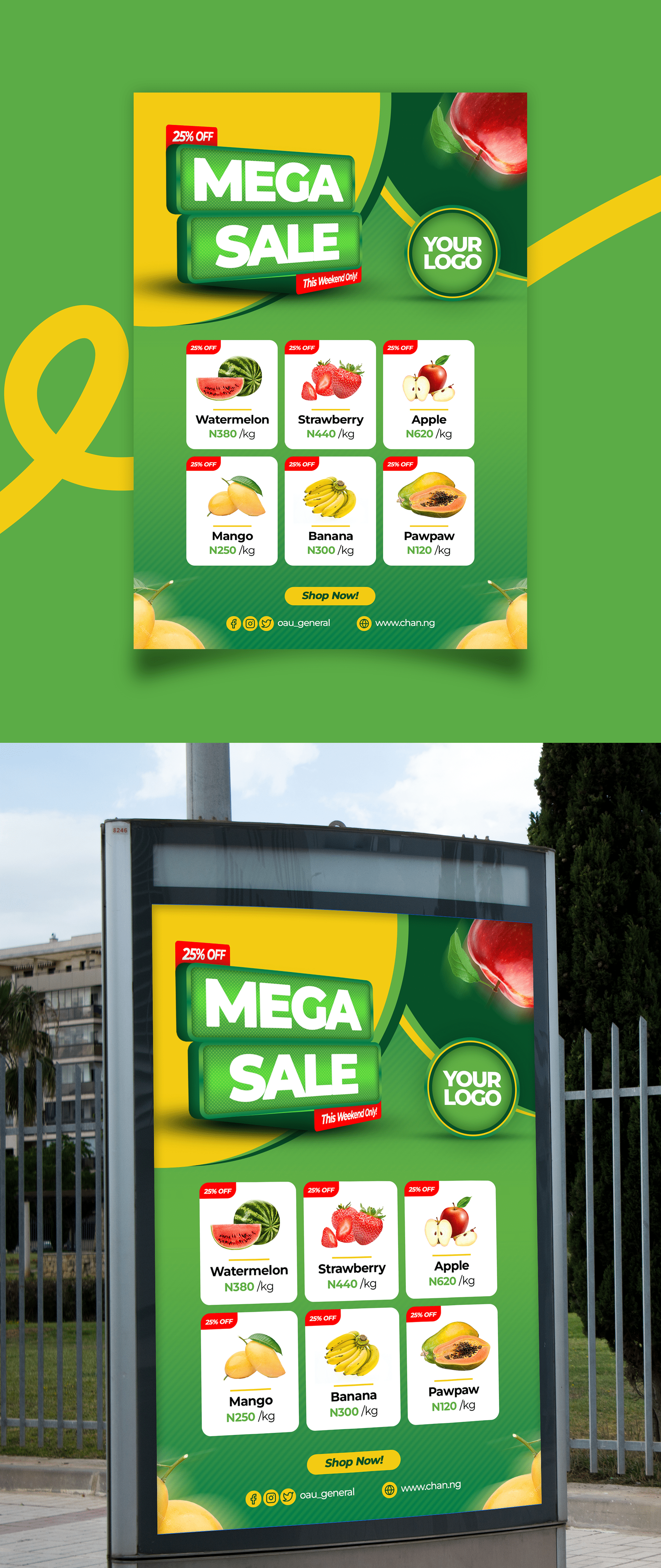 mega sale flyer design