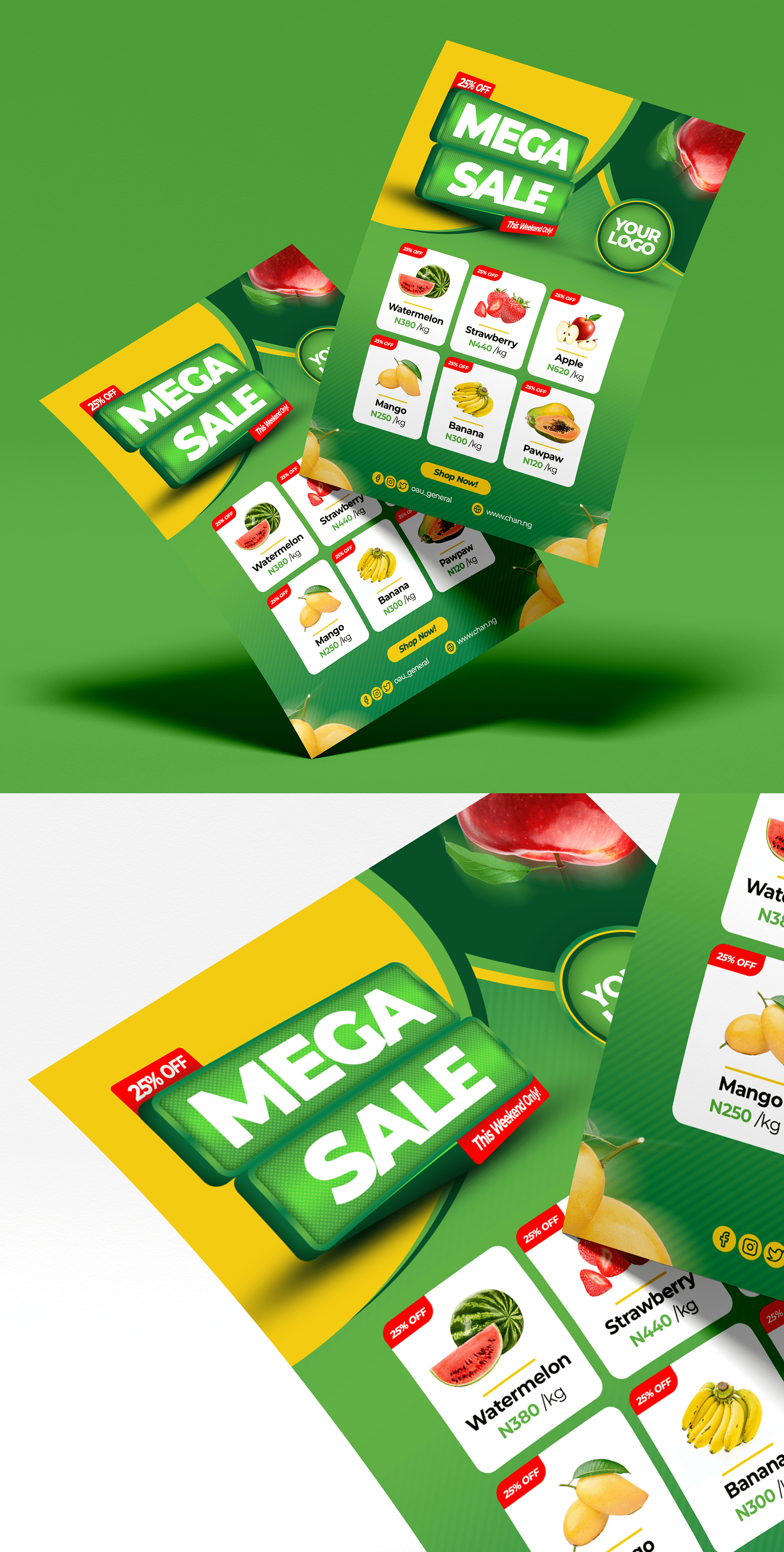 mega sale flyer design