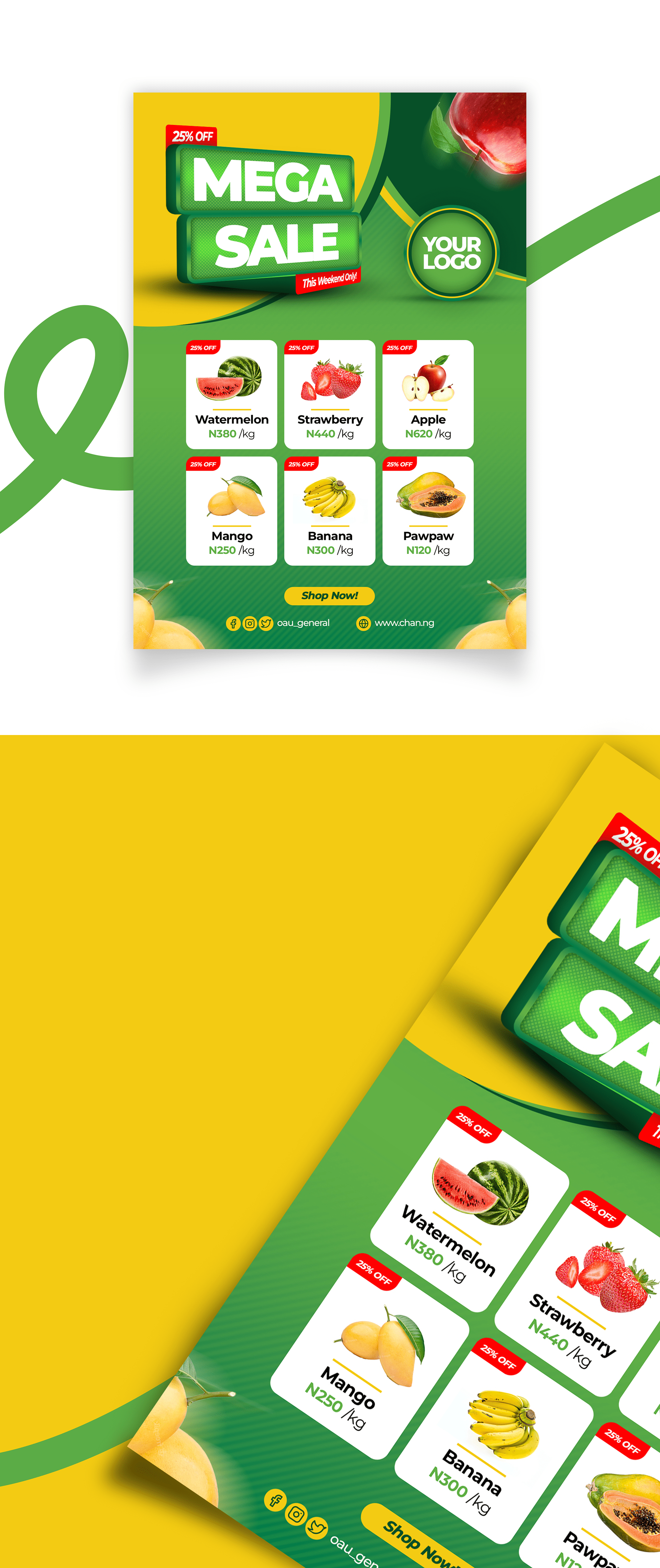 mega sale flyer design